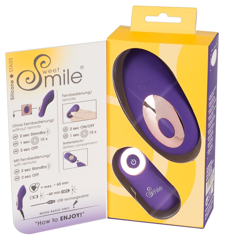Вибратор Sweet Smile Magic Shiver Panty Vibe, 8,8 см (фиолетовый)