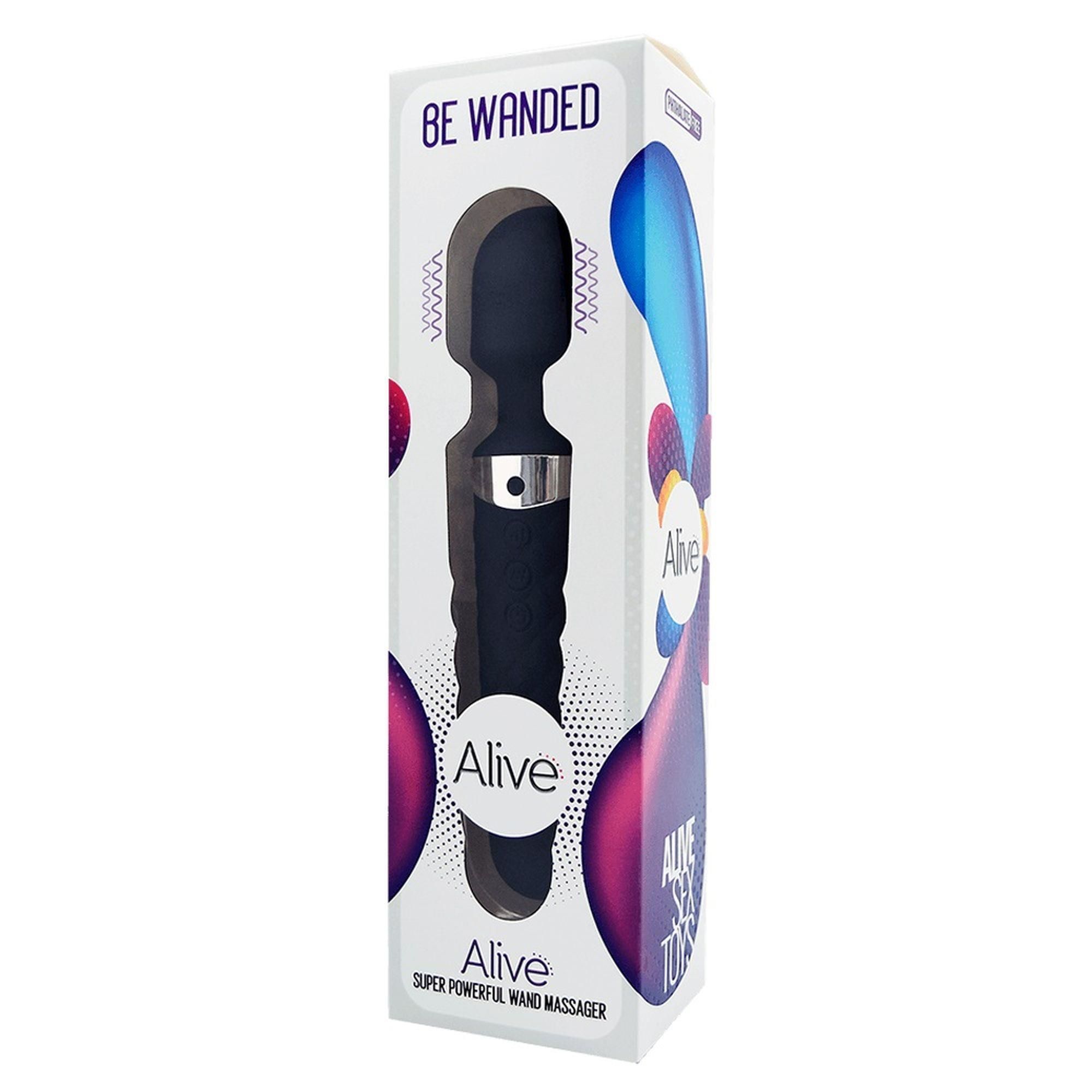 Вибромассажер Alive Be Wanded, 20 см (черный)