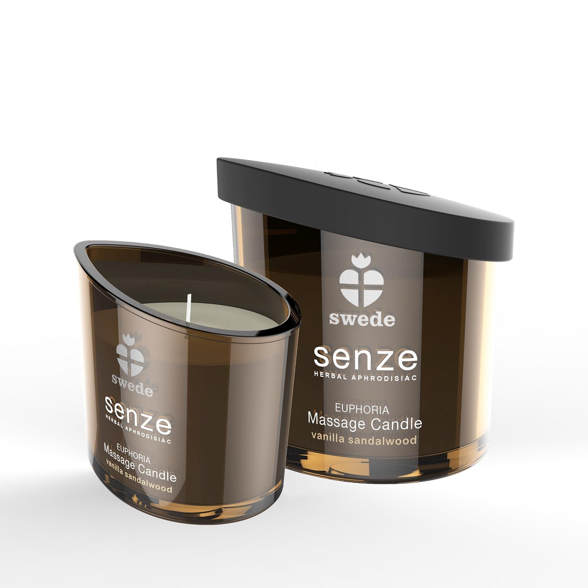 Свічка для масажу Senze Euphoria Massage Candle ваніль/сандал, 50 мл