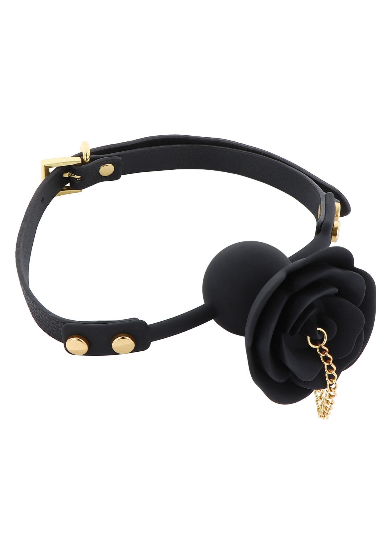 Кляп Taboom Rose Ball Gag with Plug, 4.2 см (черный)