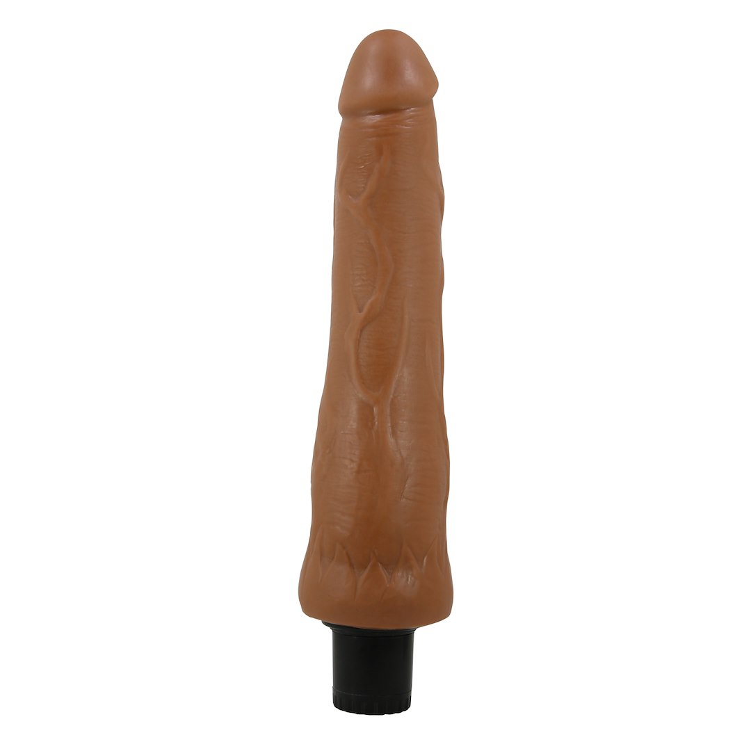 Вибратор Baile Sliding Skin Alfredo 9.8", 25 см (коричневый)