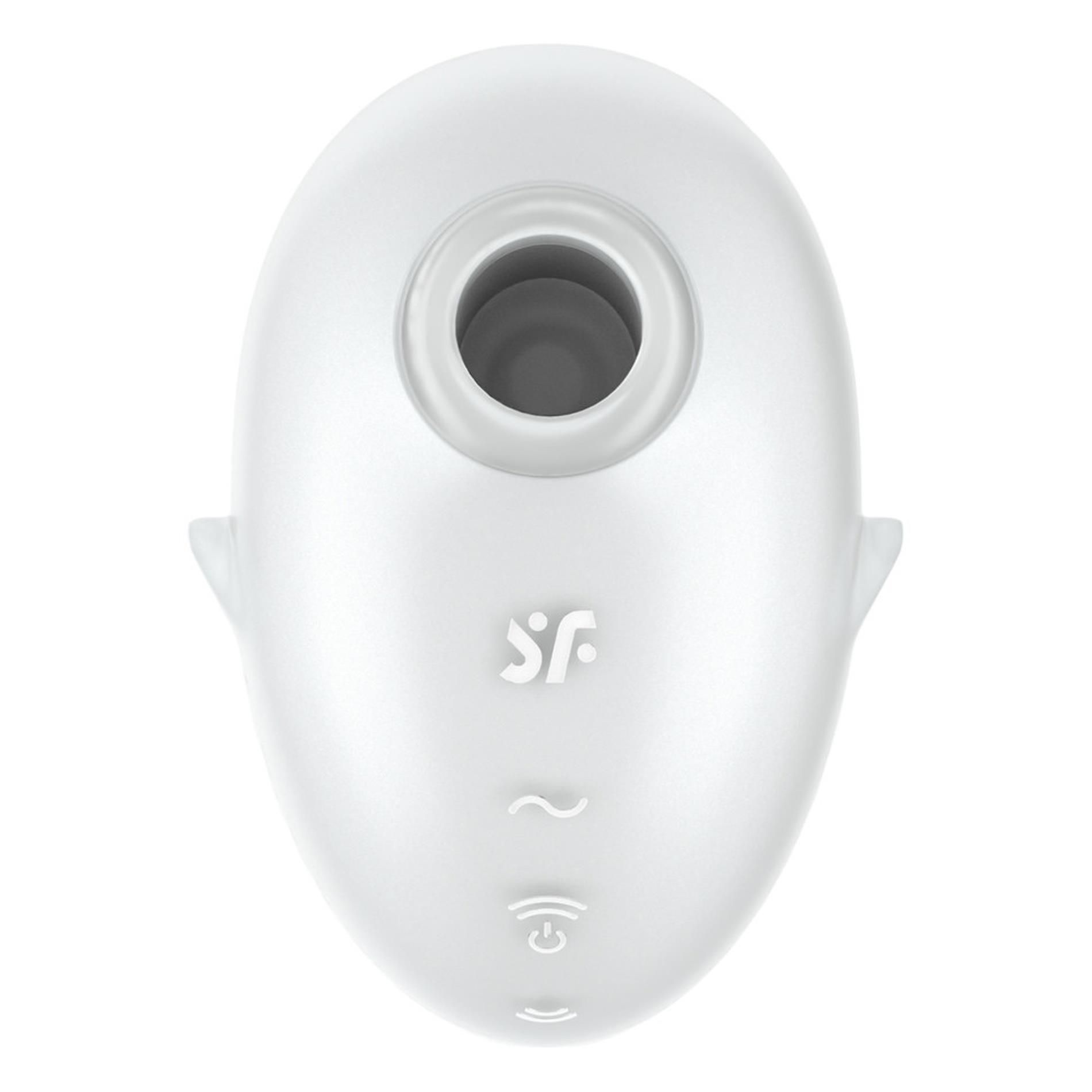 Вакуумный стимулятор клитора с вибрацией Satisfyer Cutie Ghost (белый)