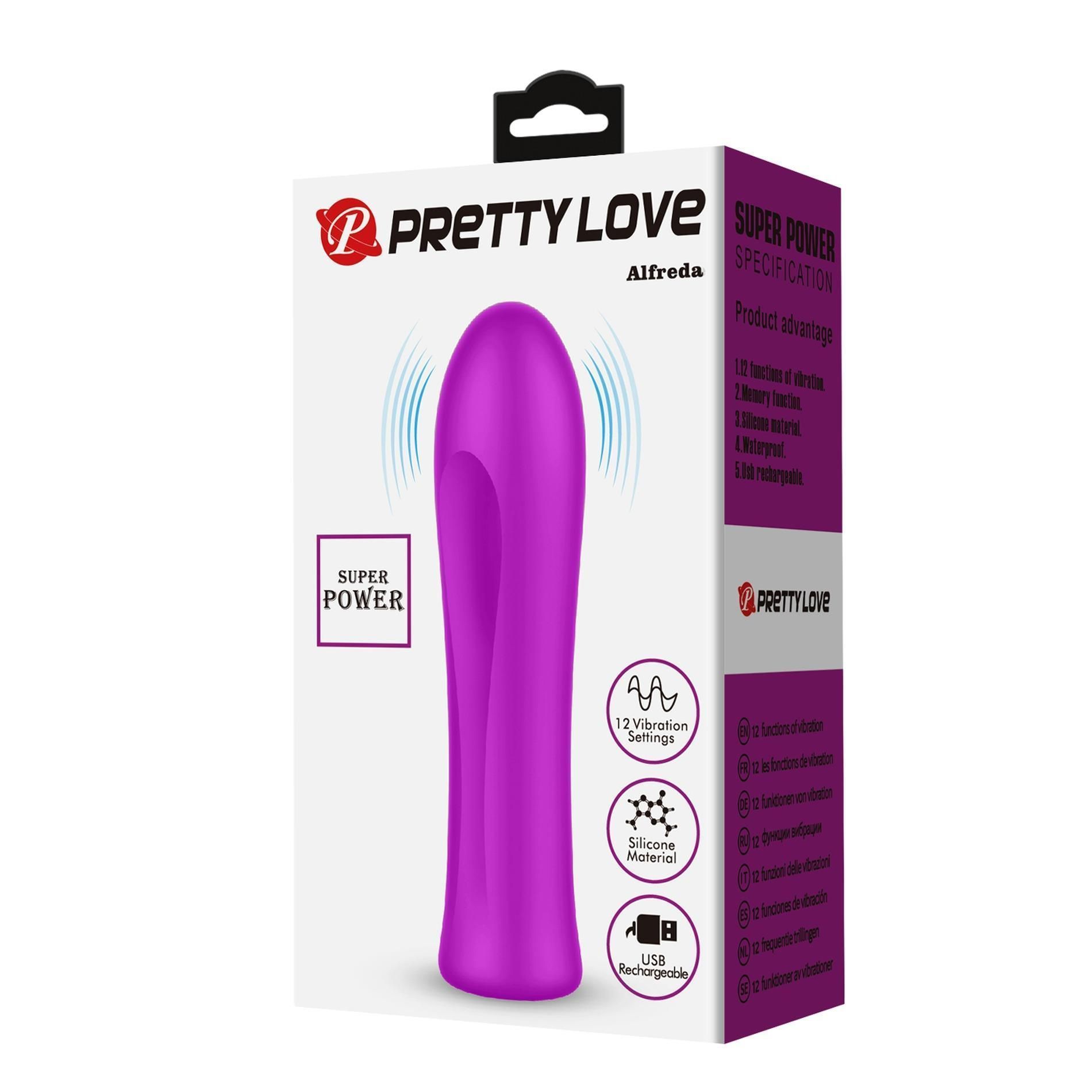 Вибратор Pretty Love Alfreda, 10,2 см (малиновый)