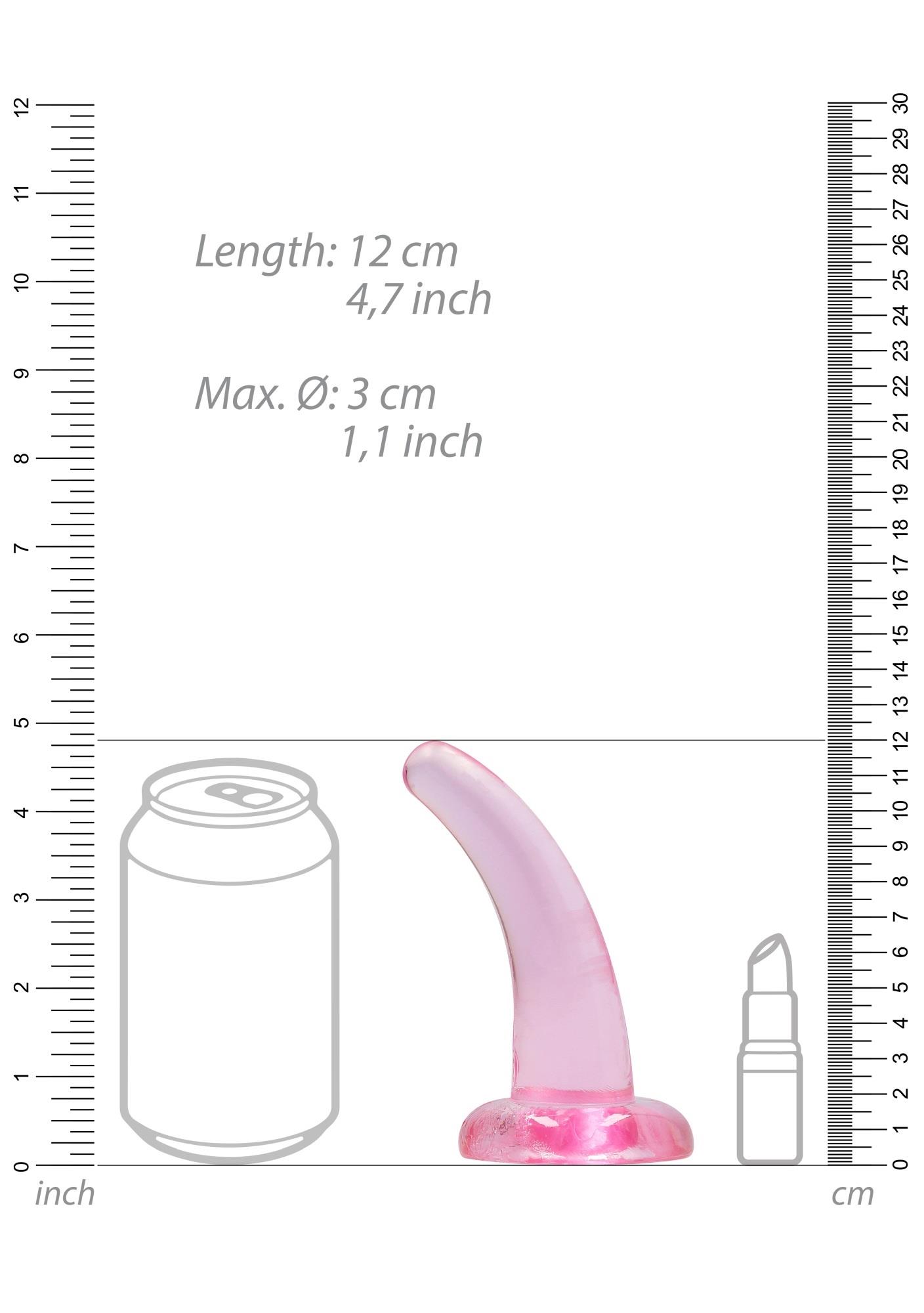 Фаллоимитатор Realrock Crystal Clear Dildo 5", 11.5 см (розовый)