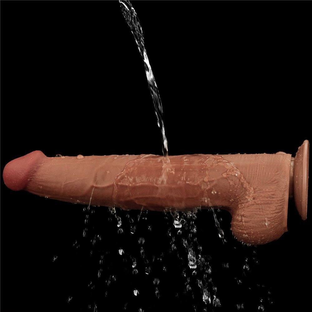 Фаллоимитатор LoveToy Sliding-Skin Dual Layer Dong King Sized, 34 см (коричневый)