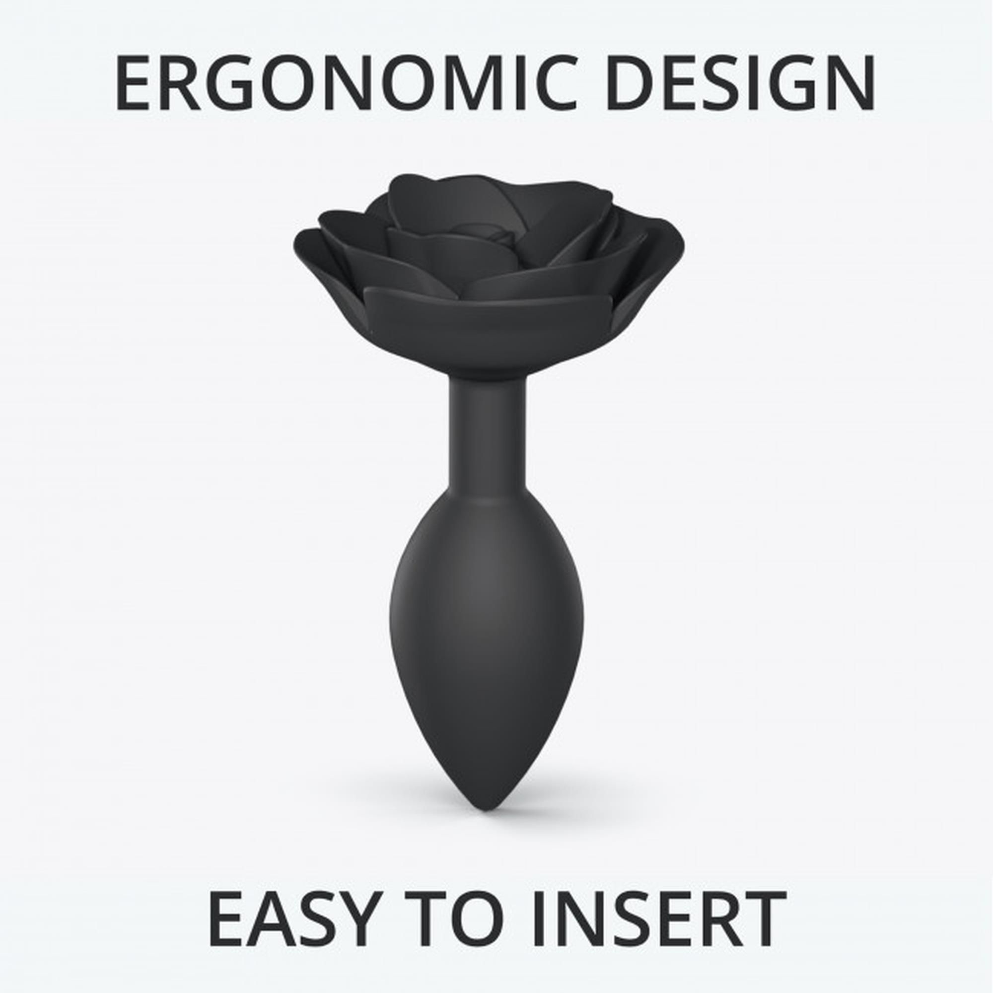 Korek analny Love To Love Open Roses, 12,5 cm (czarny)