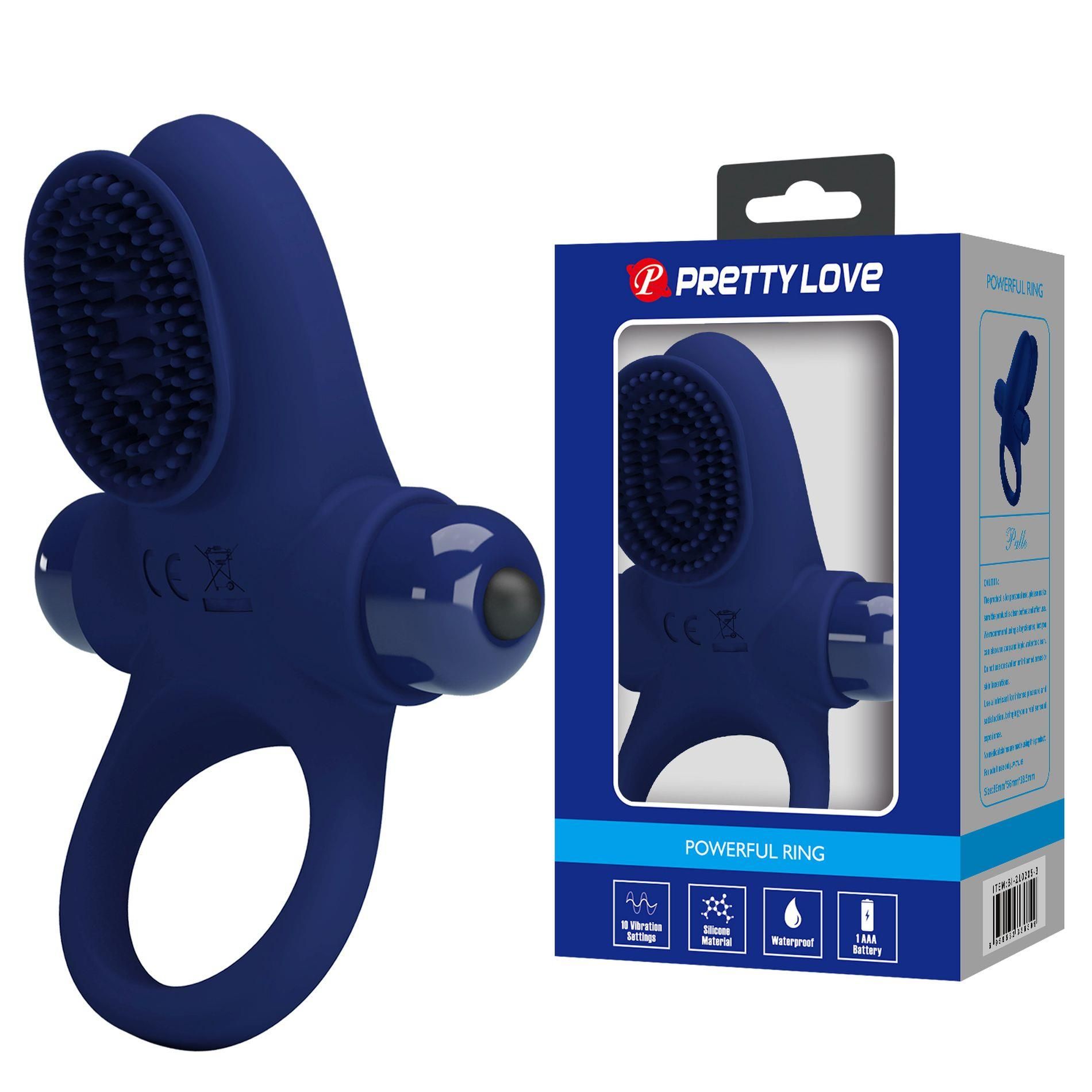 Эрекционное кольцо Pretty Love Powerful Ring, 8,6 см (синий)