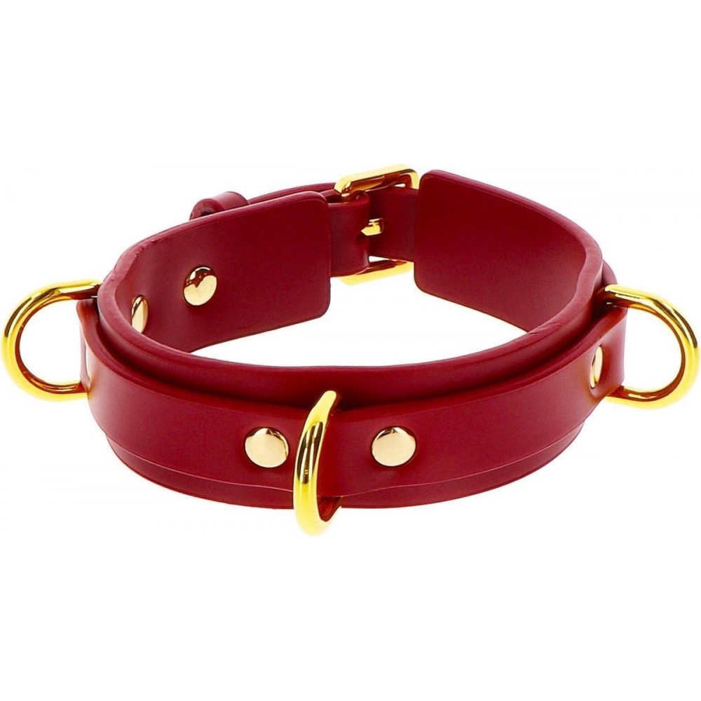 BDSM набор Taboom D-Ring Collar and Wrist Cuffs (красный)