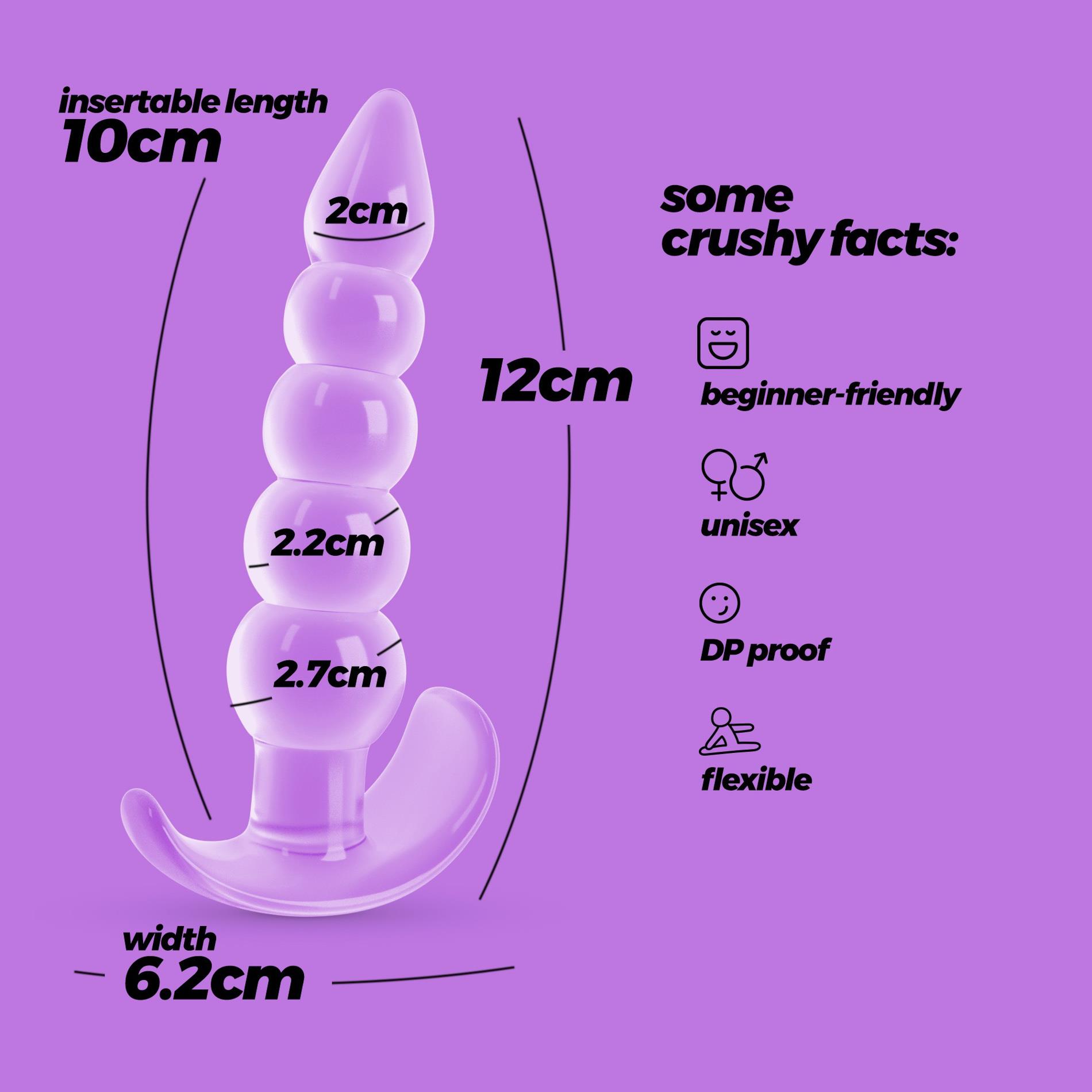 Korek analny Crushious Draco, 12 cm (fioletowy)