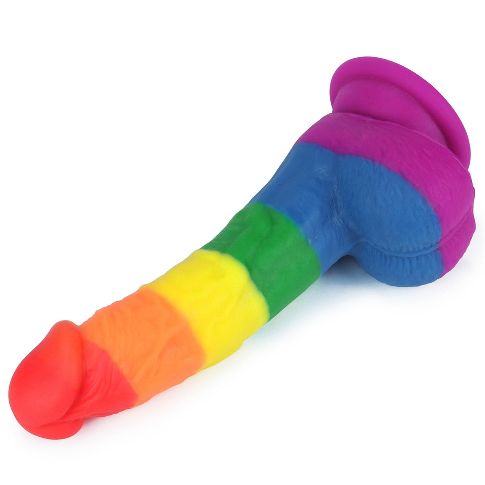 Фаллоимитатор LoveToy Prider Dildo 8", 20.5 см (радужный)