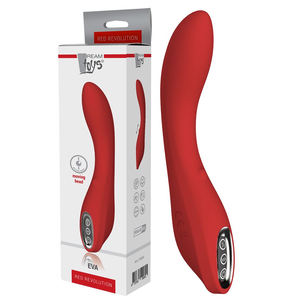 Вибратор Dream Toys Red Revolution Eva, 21 см (красный)