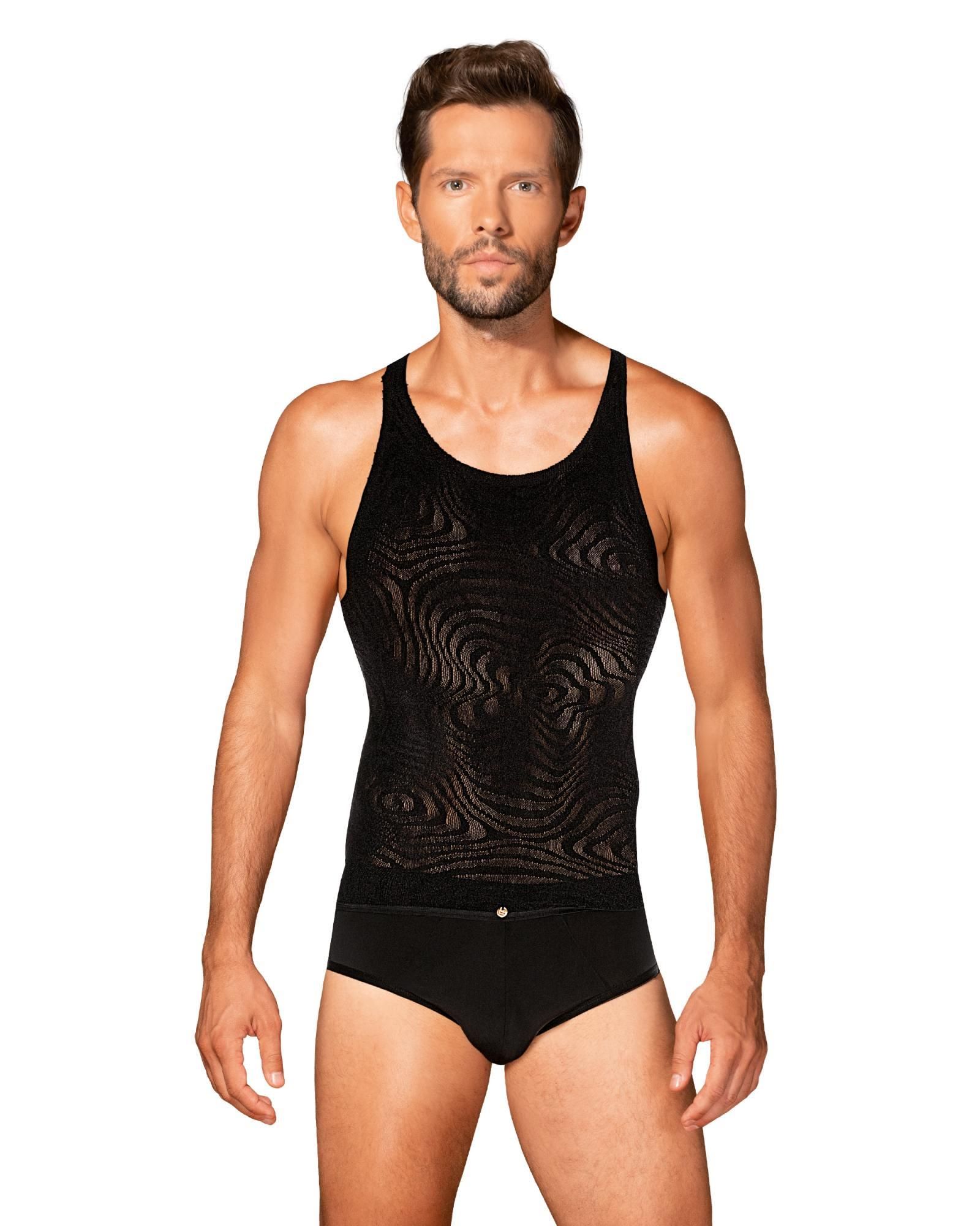 Koszulka męska Obsessive T103, S/M/L (czarny)