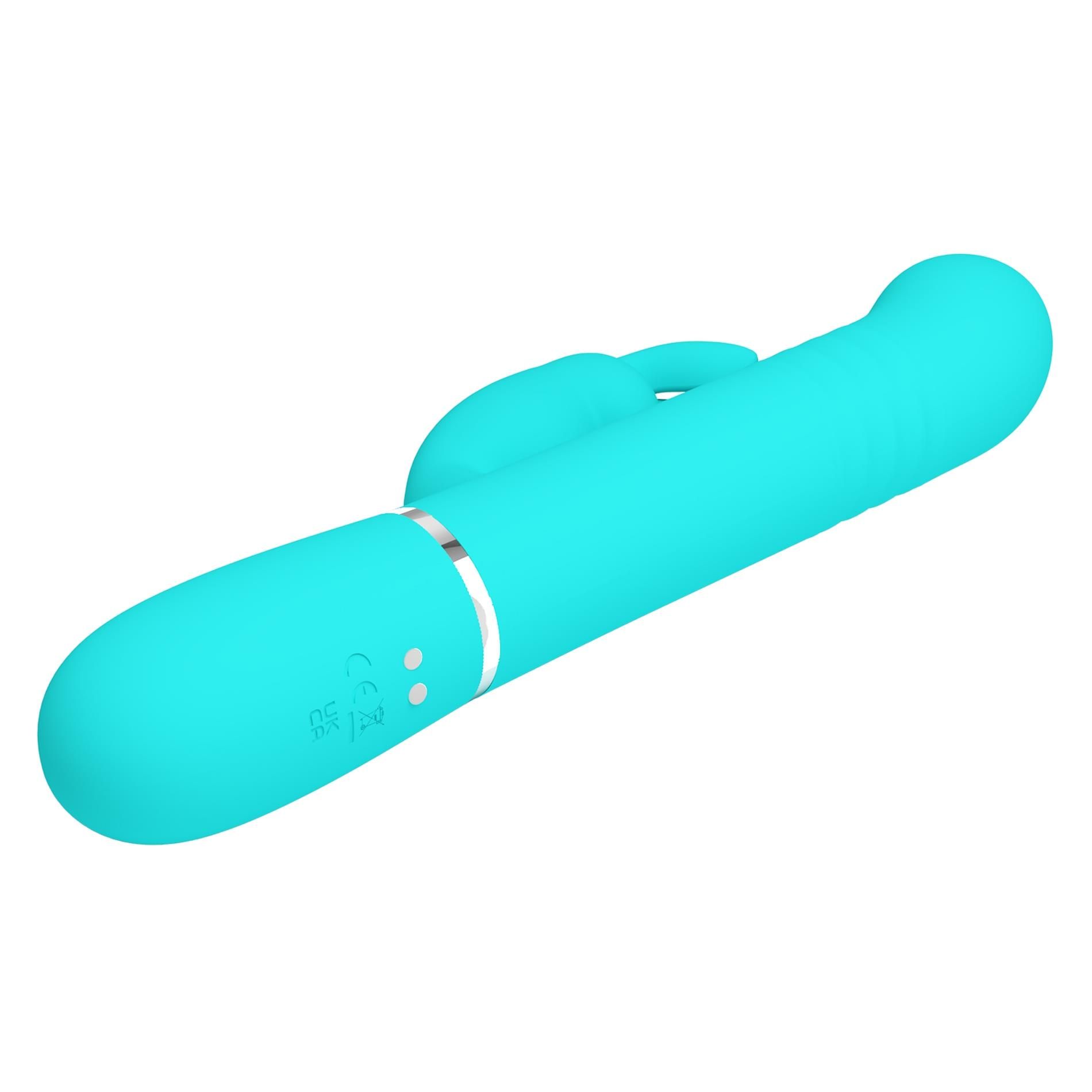 Вибратор-кролик Pretty Love Twinkled Tenderness Coale, 22.6 см (бирюзовый)
