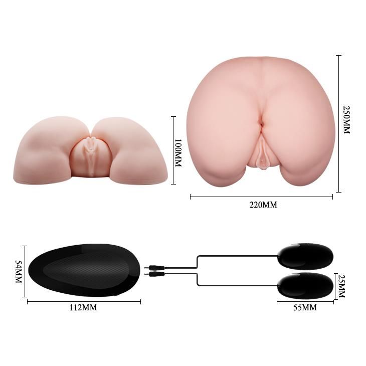 Реалистичный мастурбатор Baile Crazy Bull Realistic Vagina and Ass (телесный)