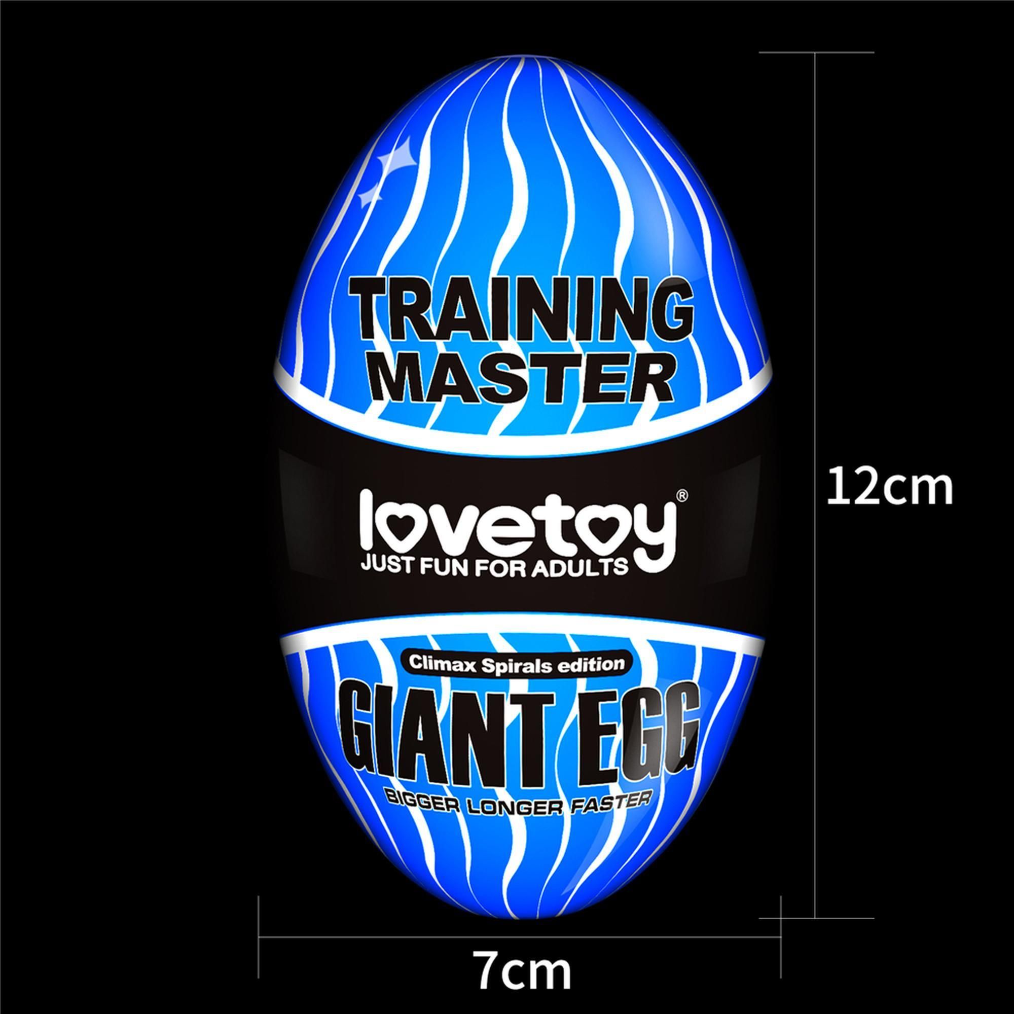 Мастурбатор яйцо LoveToy Giant Egg Grind Spirals Edition (прозрачный)