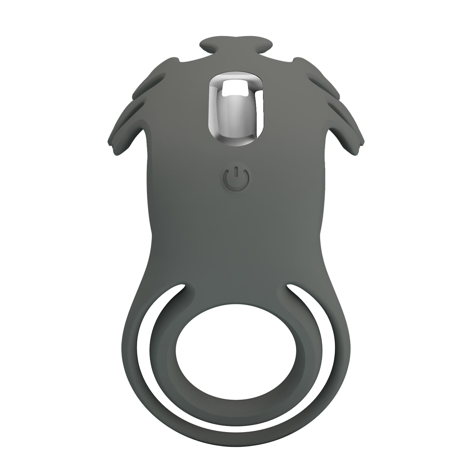 Эрекционное кольцо Pretty Love Vibrant Penis Ring Ruben, 8.5 см (серый)