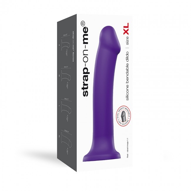 Фаллоимитатор Strap-On-Me Dual Density Bendable XL, 20 см (фиолетовый)