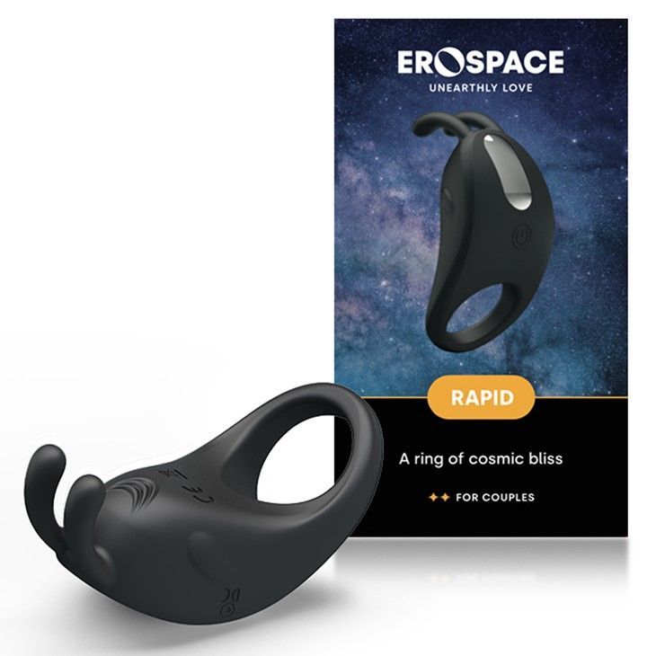 Эрекционное кольцо Erospace Rapid, 7,5 см (черный)