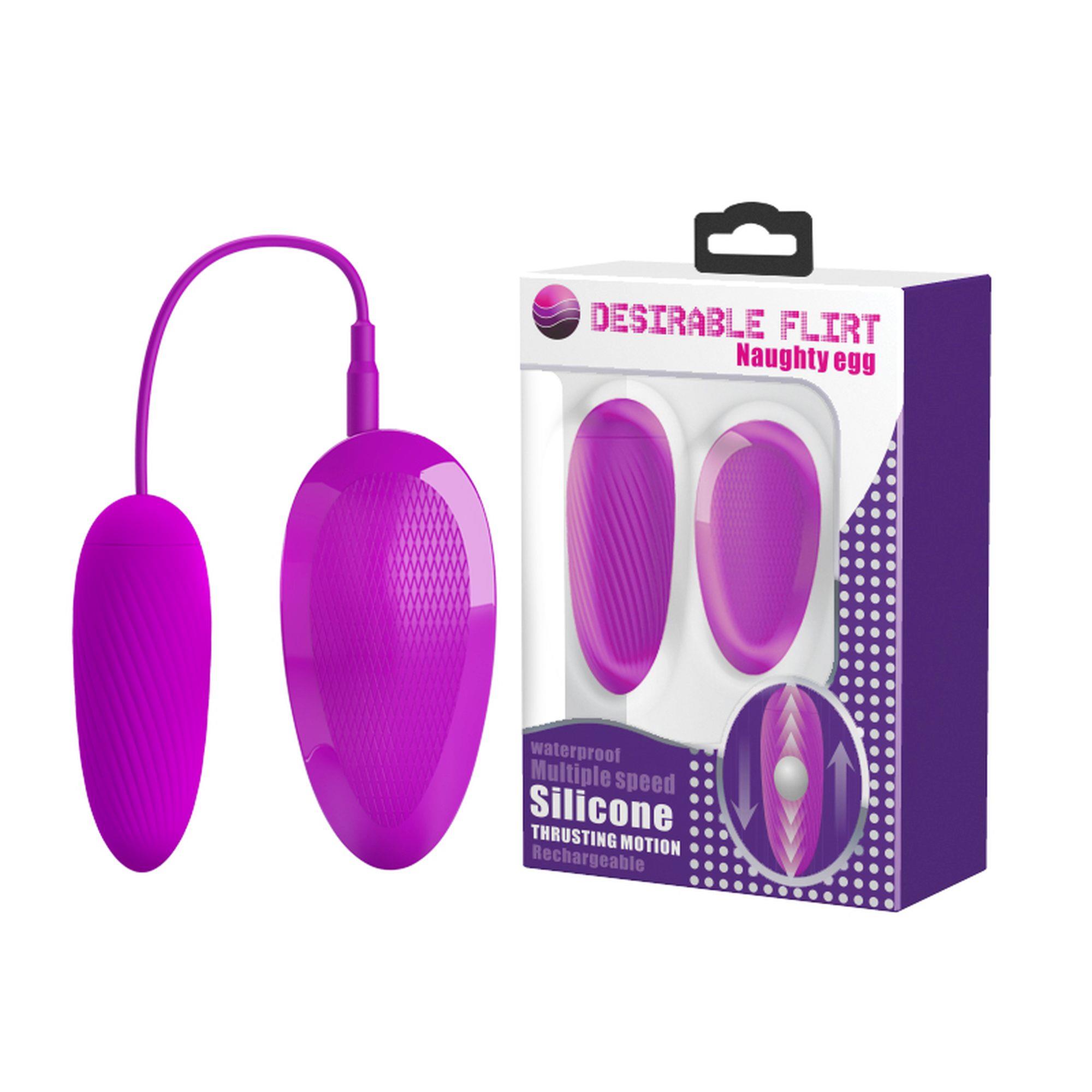 Виброяйцо Pretty Love Destrable Flirt Naughty egg, 9,5 см (фиолетовый)