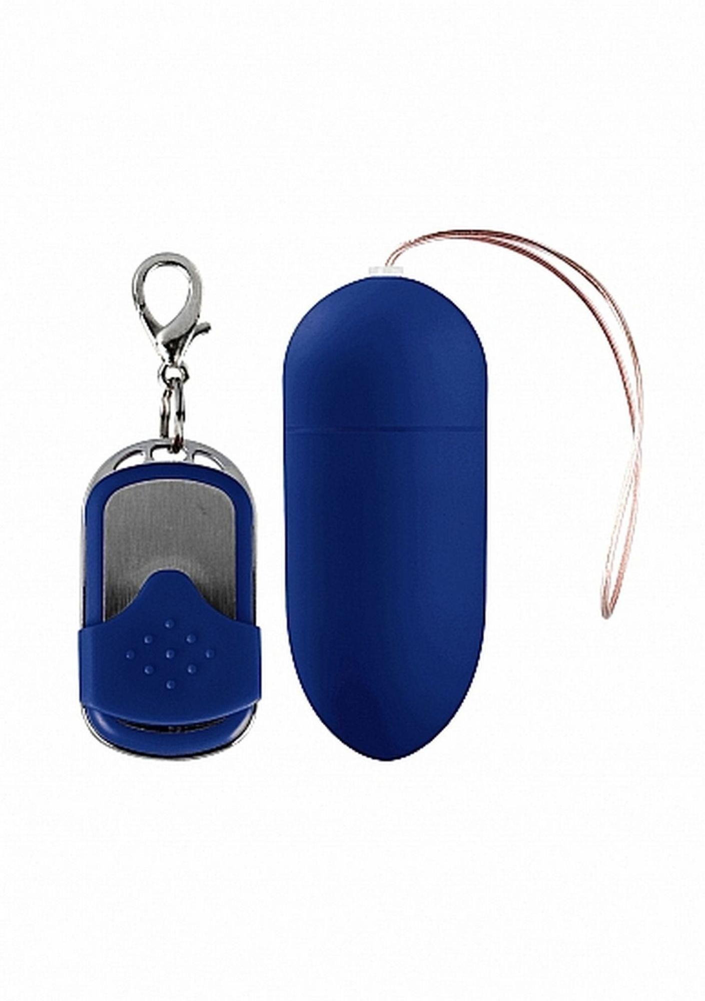 Wibrujące jajeczko ShotsToys Remote Vibrating Egg, 8 cm (niebieski)