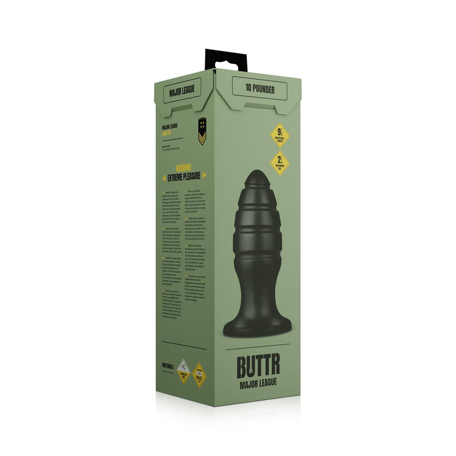 Анальная пробка Butter Aftershock, Huge Explosive, 23 см (черный)