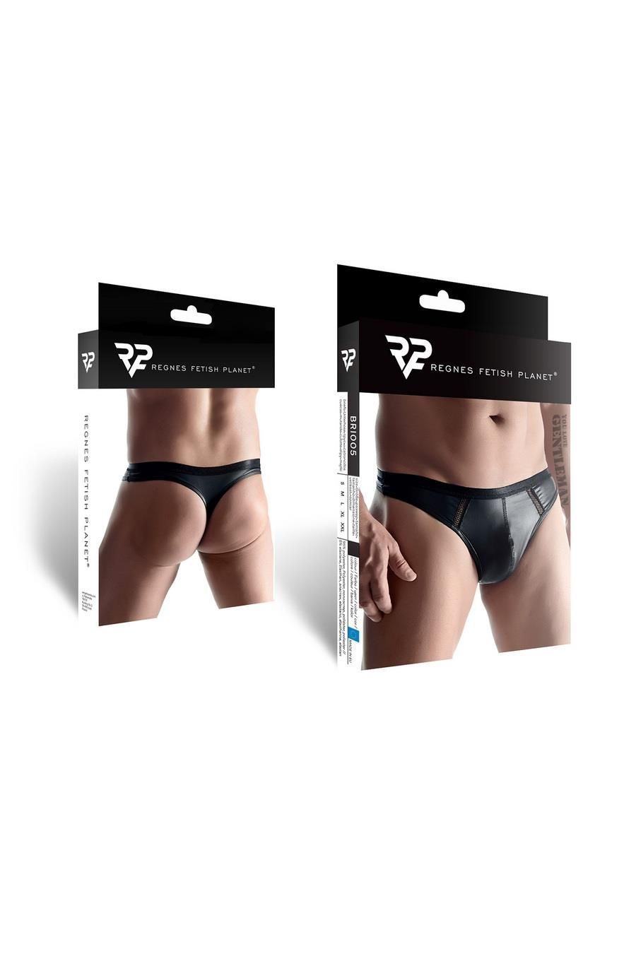 Мужские стринги Regnes Fetish Planet wetlook, XXL (черный)