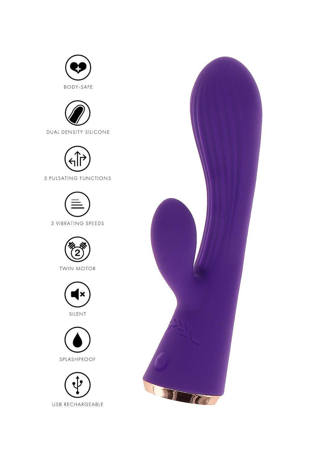 Вибратор-кролик ToyJoy Iris, 17.5 см (фиолетовый)