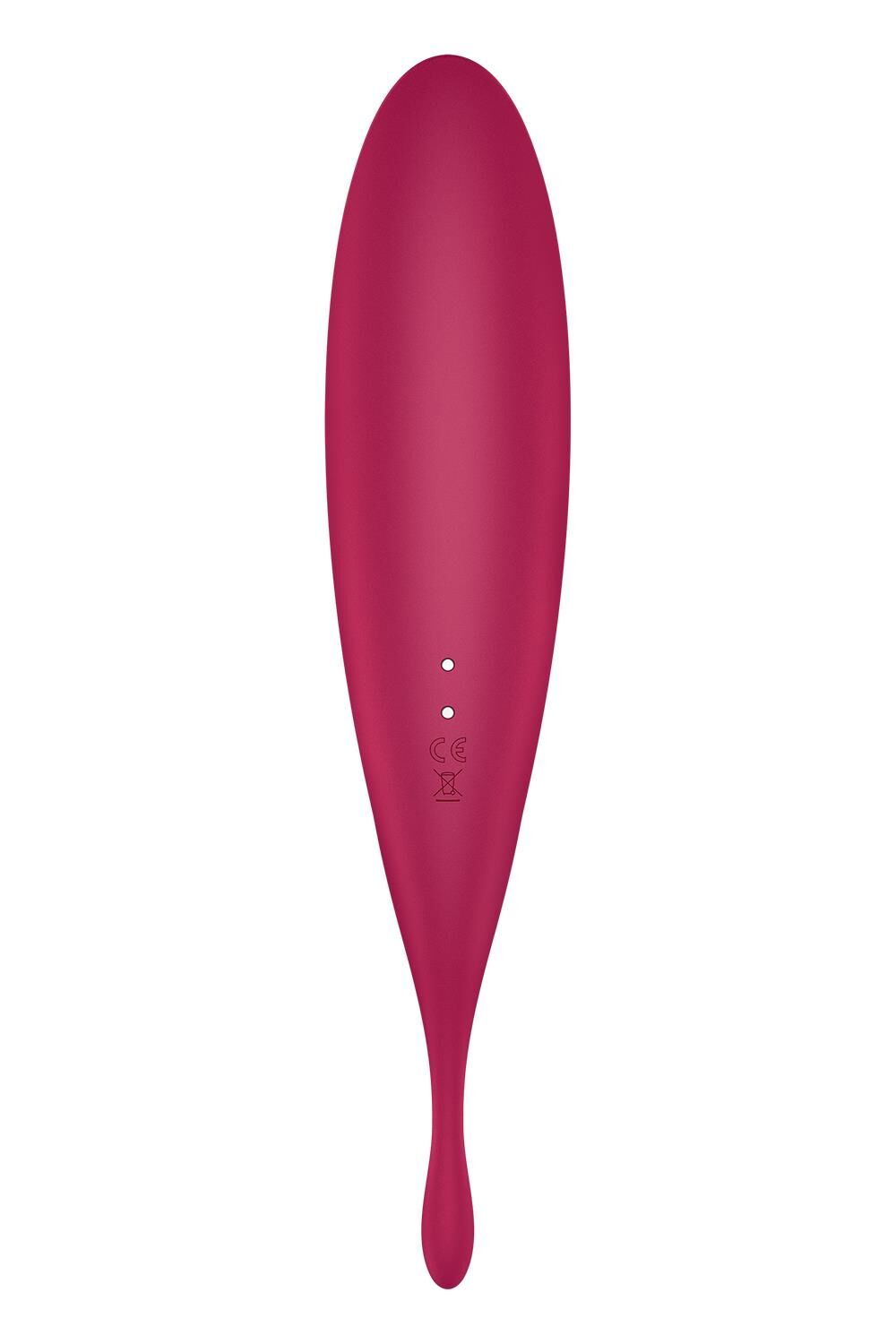 Bezdotykowy stymulator łechtaczki z wibracjami Satisfyer Twirling Pro+ (czerwony)