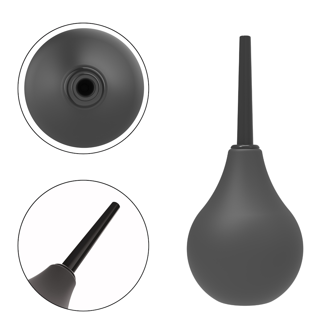 Анальный душ Erospace Wild Play C5, 224 мл (черный)