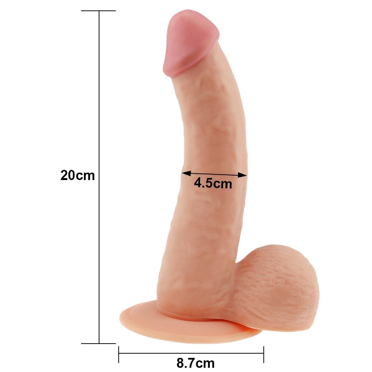 Вагинальный фаллоимитатор Lovetoy The Ultra Soft Dude, 20 см (телесный)