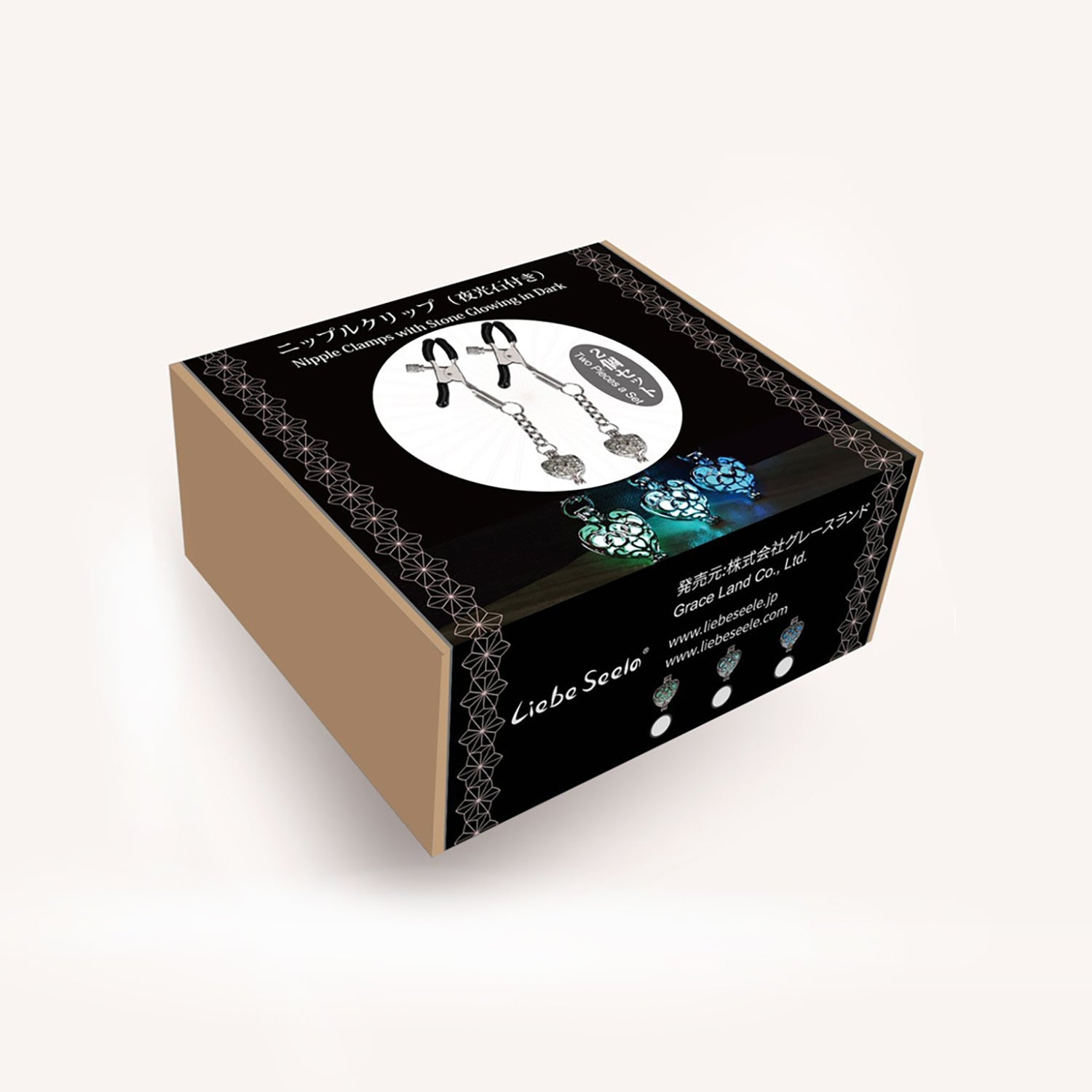 Зажимы для сосков Liebe Seele Glow-in-dark Nipple Clamps (зеленый)