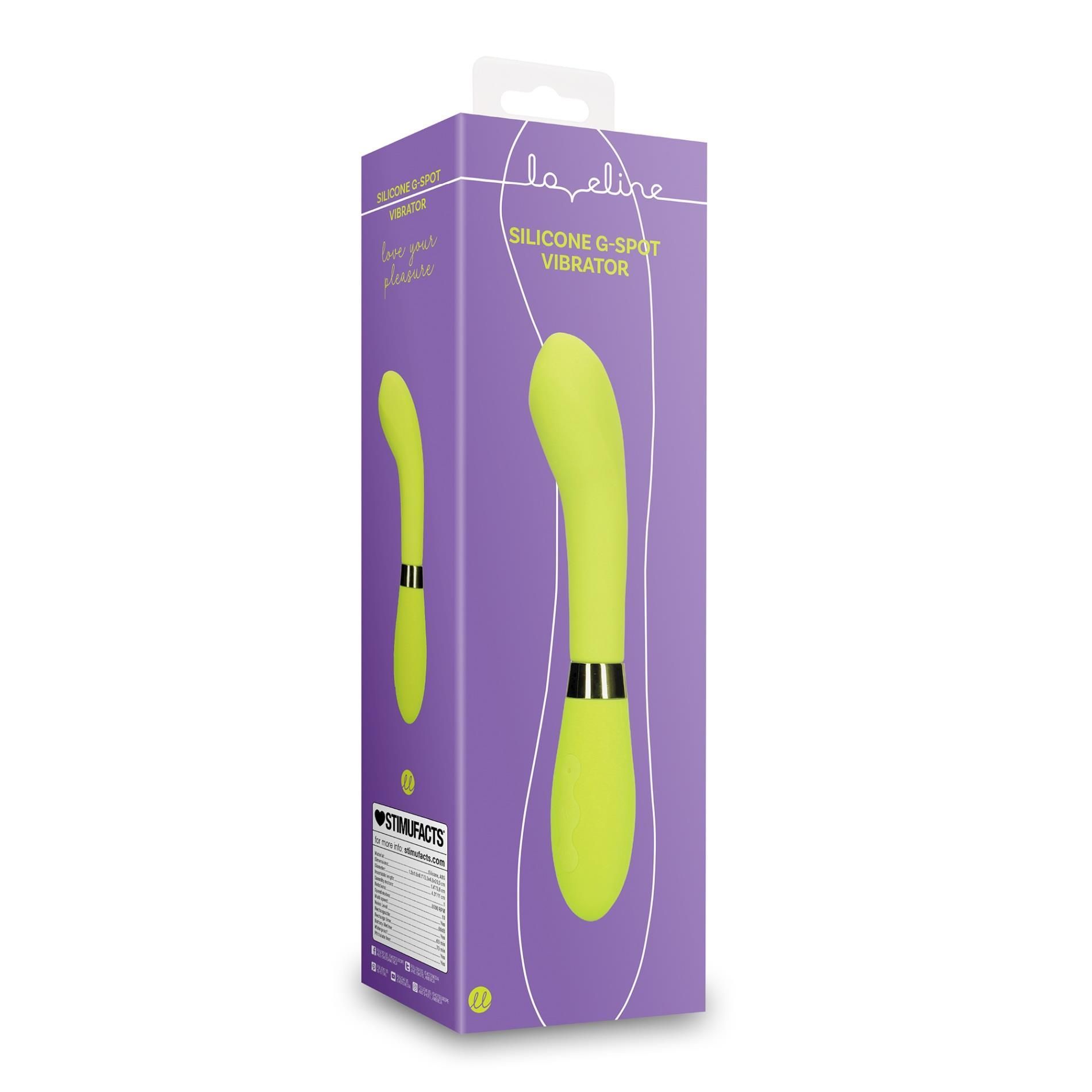 Вибратор Loveline G-Spot, 20.5 см (желтый)
