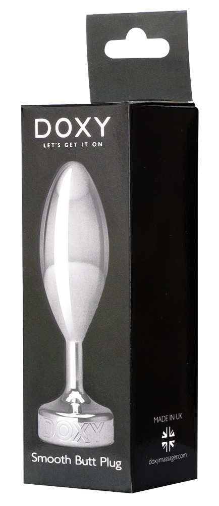 Korek analny Doxy Butt Plug Smooth, 11 cm (srebrny)