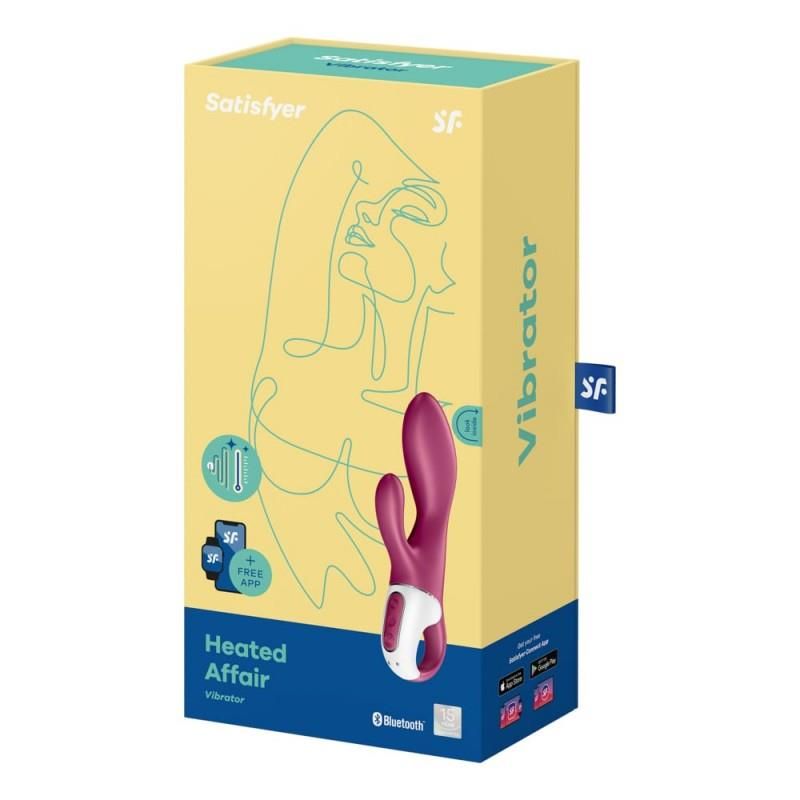 Wibrator króliczek Satisfyer Heated Affair, 20 cm (bordeaux)