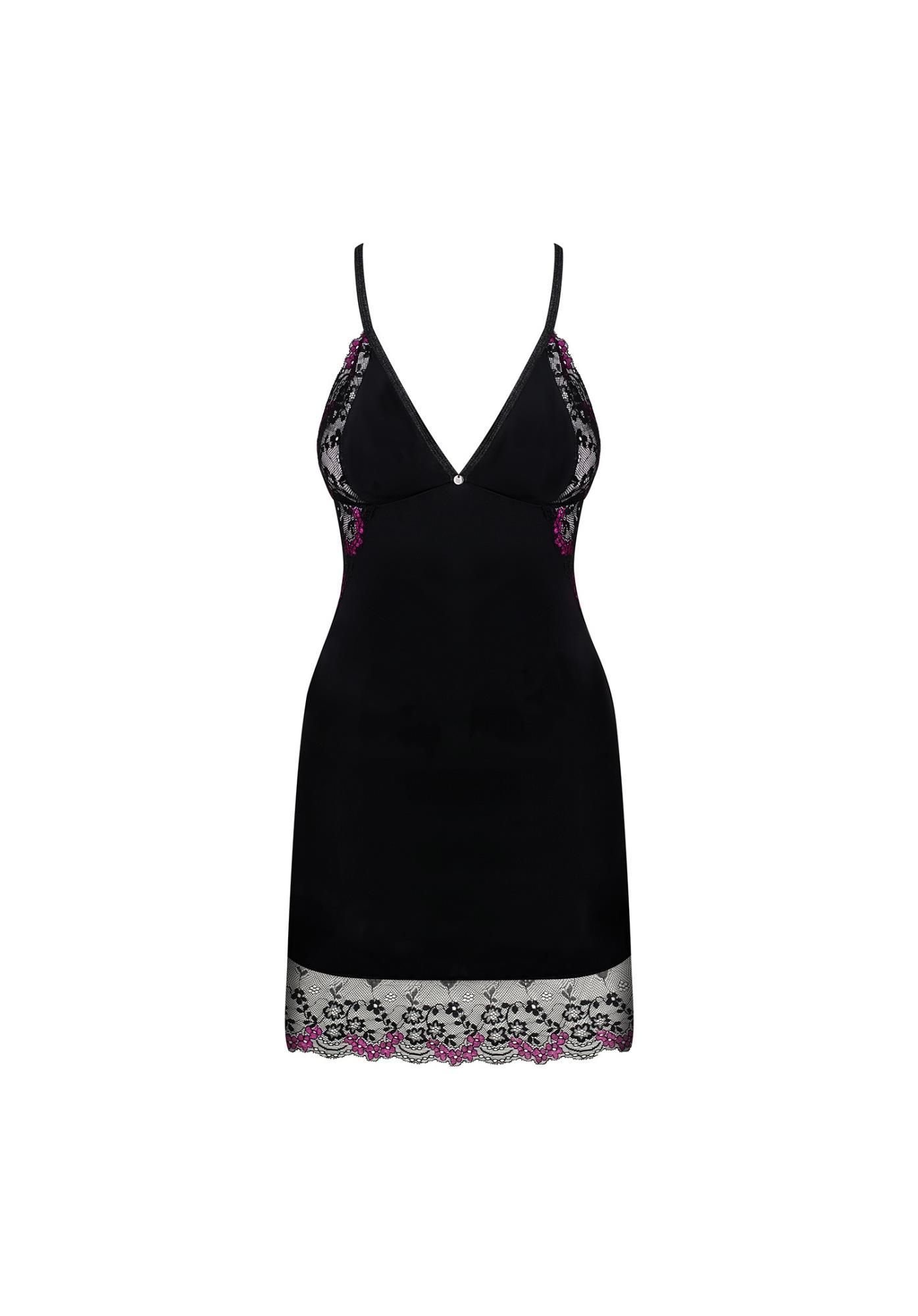 Комплект белья Obsessive Vanessme, L/XL (черный)