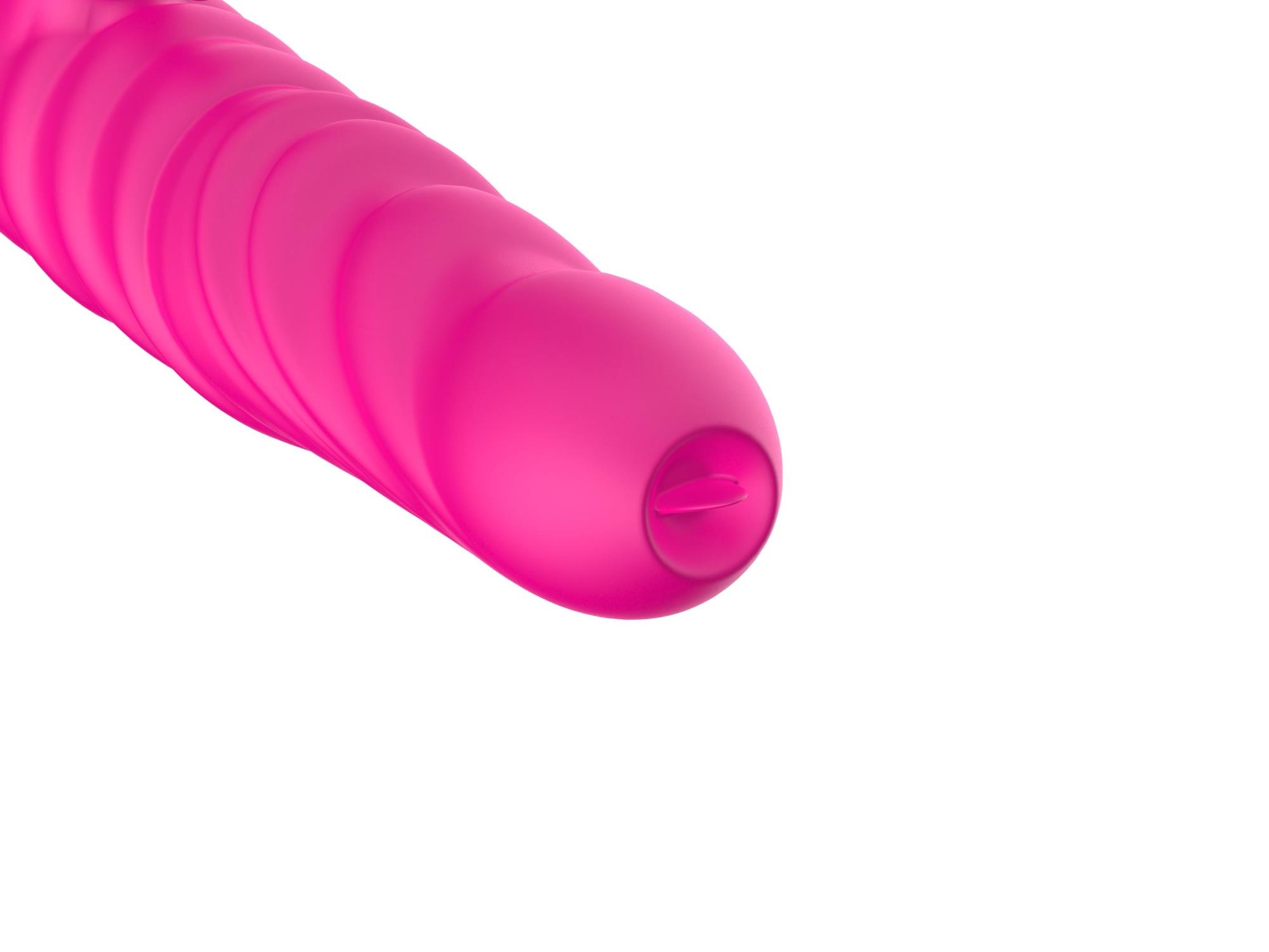 Boys of Toys Tongue licking Triple Stimulation Thrusting Vibrator - Wibrator, Różowy, 17.5 cm