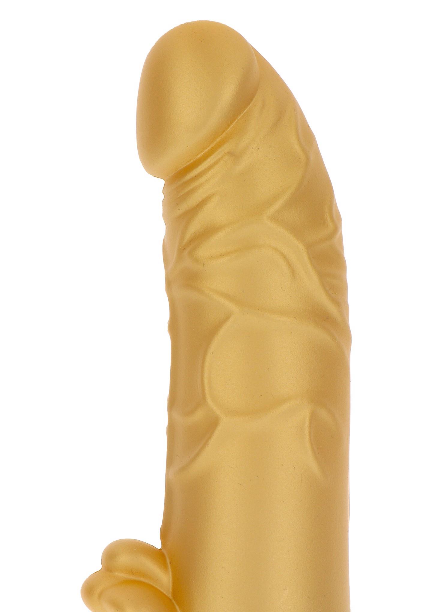 Вибратор Get Real Gold Dicker Stim, 22 см (золотой)