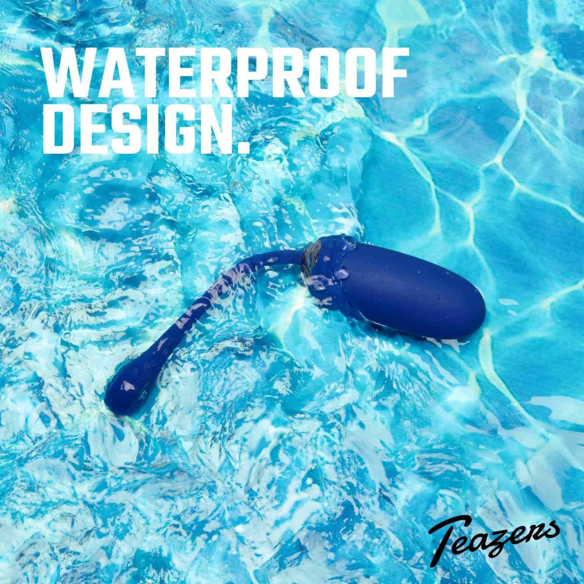 Wibrujące jajko Teazers Egg with Remote, 18.5 cm (niebieski)