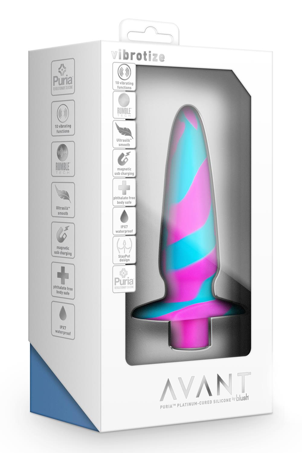 Korek analny z wibracją Avant Vibrotize, 12,7 cm (multi)