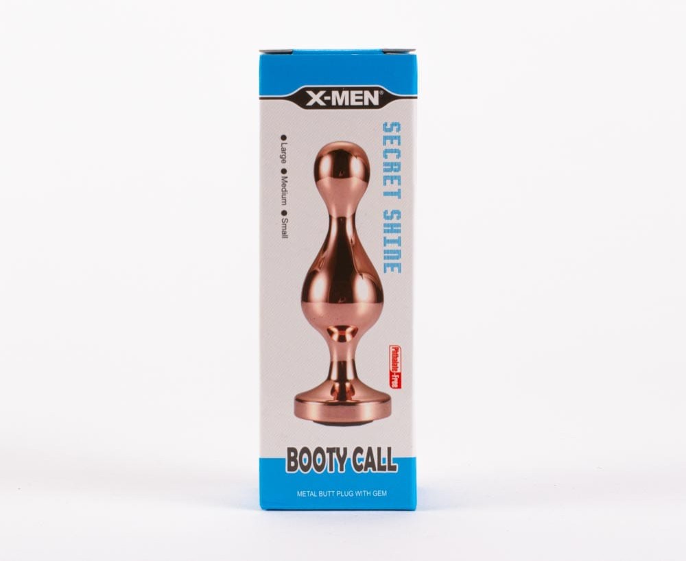 Korek analny X-Men Secret Shine Booty Call, 13 cm (złoto)