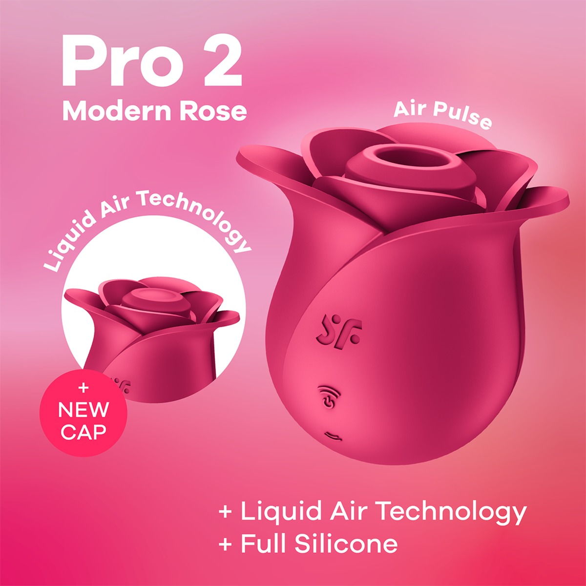 Вакуумный стимулятор клитора с вибрацией Satisfyer Pro 2 Classic Blossom, 7 см (розовый)