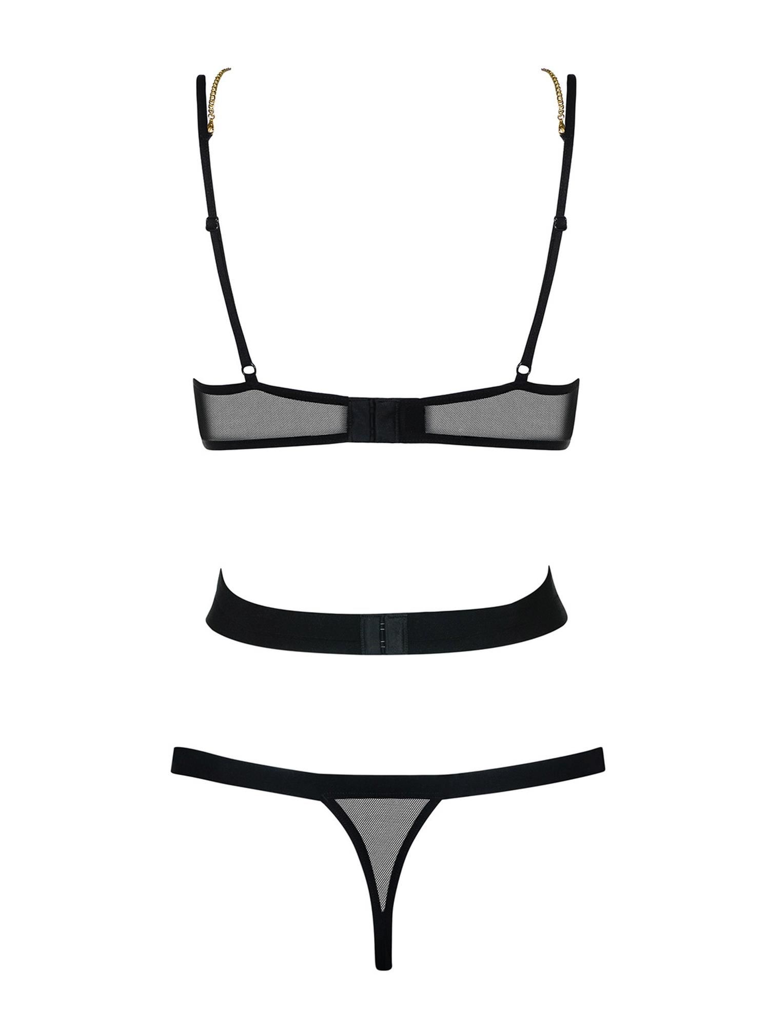 Эротический боди Obsessive Bondy, S/M (черный)