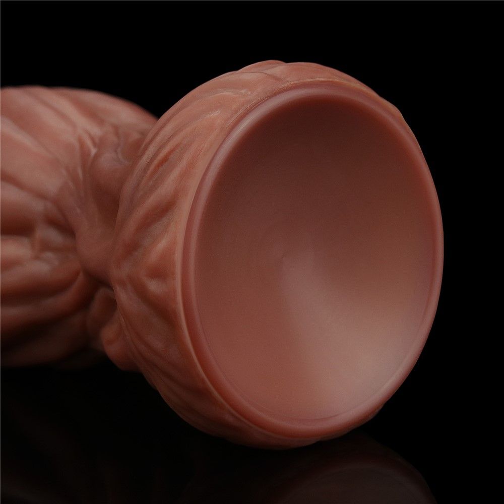 Фаллоимитатор Dual-Layered Silicone 9.5" Nature Cock, 24.5 см (коричневый)