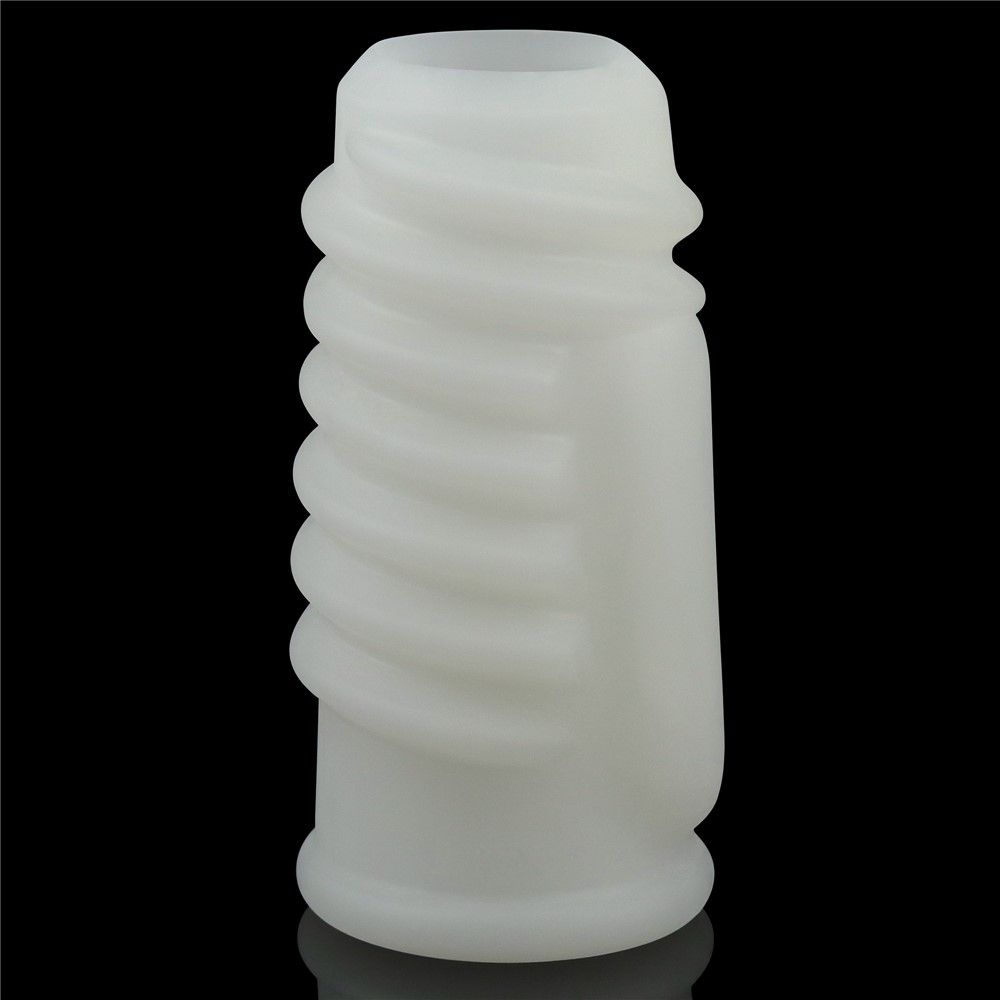 Насадка на пенис Knights Ring Vibrating Spiral, 10 см (белый)