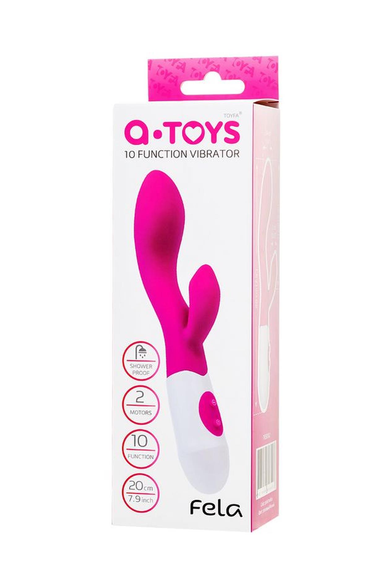 Вибратор-кролик A-Toys Fela, 20 см (розовый)