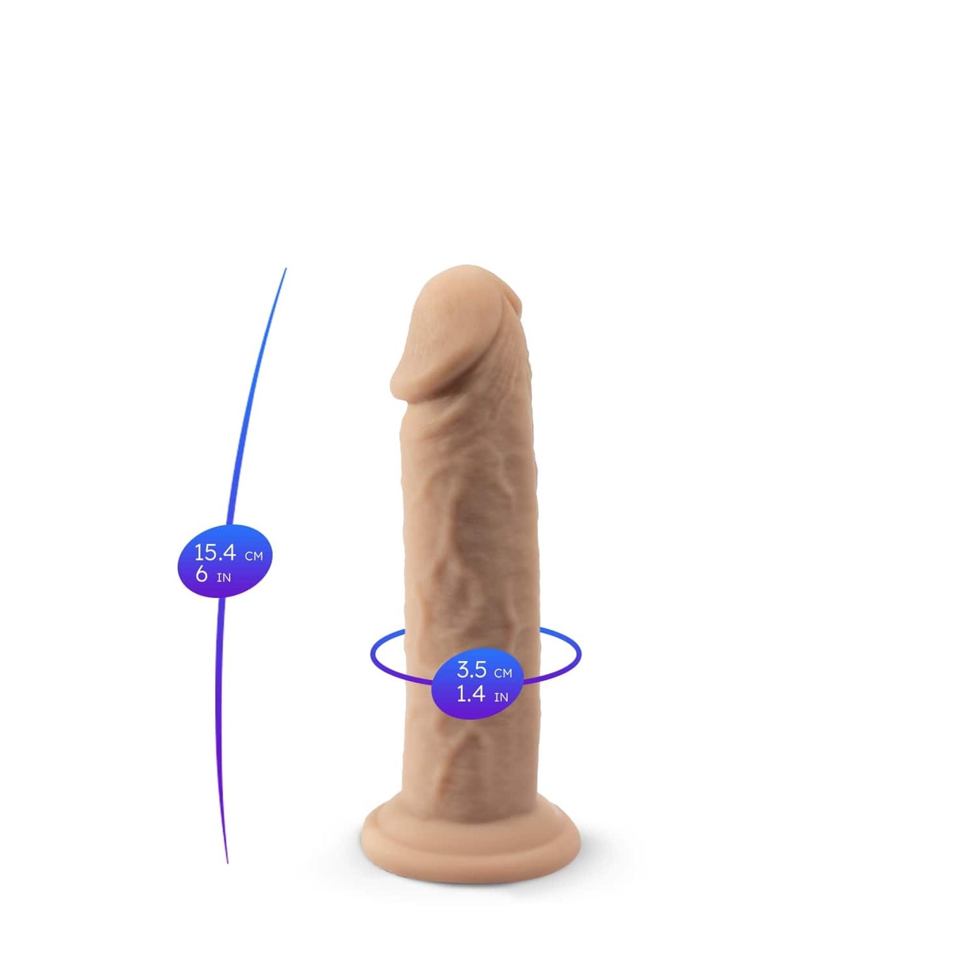 Фаллоимитатор Silexd Real Skin Model 2 Size 6", 15.4 см (телесный)