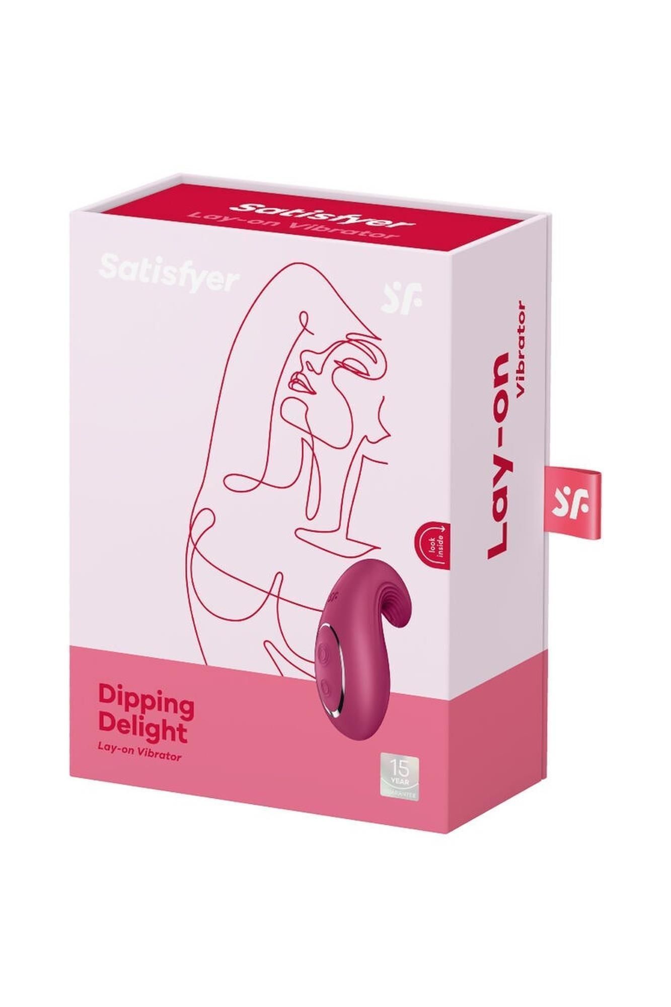 Вібратор Satisfyer Dipping Delight, 9 см (бордовий)
