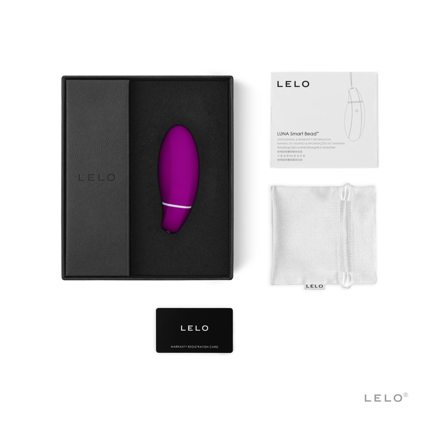 Виброяйцо Lelo Luna Smart Bead, 8,2 см (малиновый)