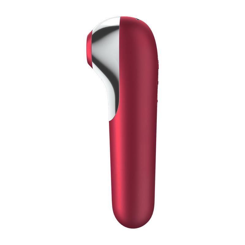 Вакуумний стимулятор клітора з вібрацією Satisfyer Dual Love (червоний)
