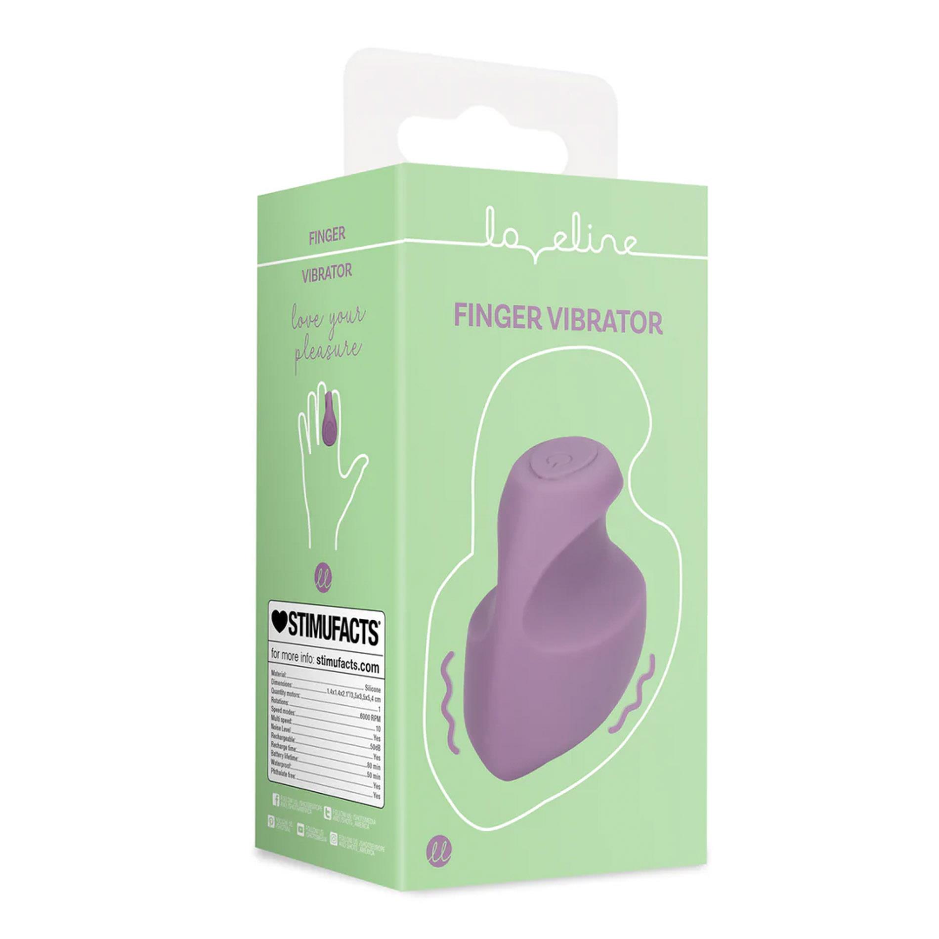 Мини-вибратор Loveline Finger, 5.4 см (фиолетовый)